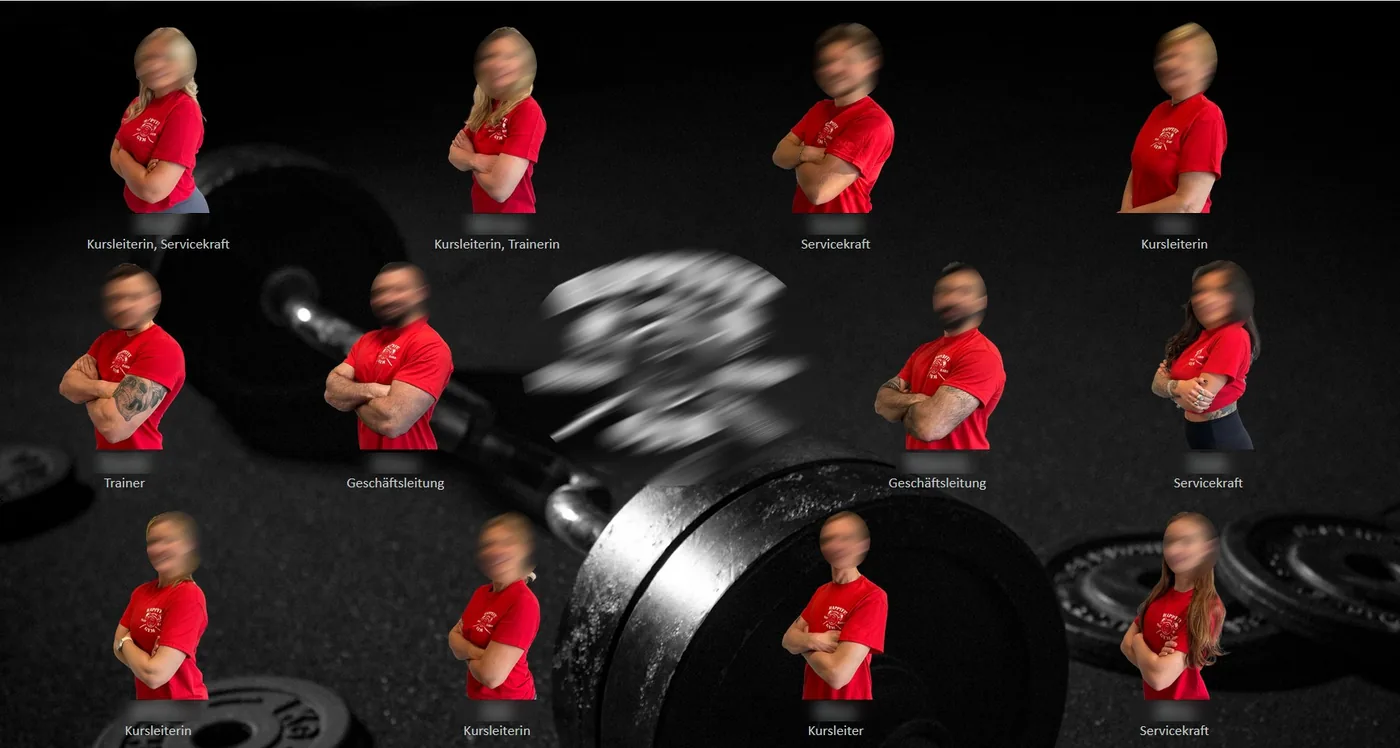 Digitales Mitarbeiter-Display: Vorstellung des Teams mit Zuständigkeiten