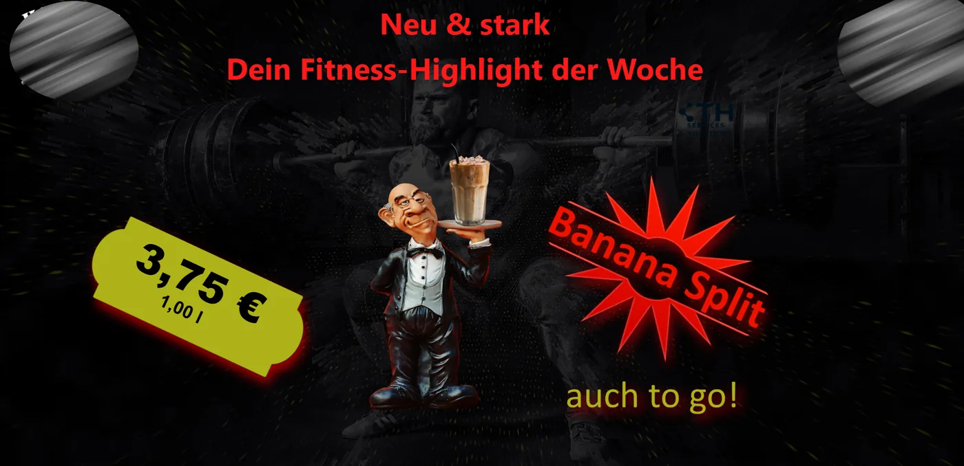 Digitales Angebots-Display: Fitness-Highlight der Woche mit Preis